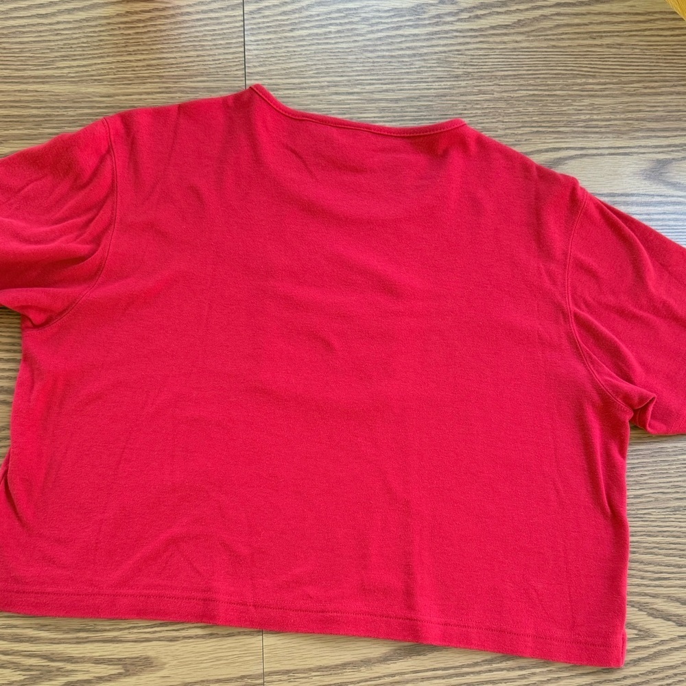 Crop Tee Duo…Vibrant Red USA Design & Robin Egg Blue, Liz & Co and Chaus brands - Picture 9 of 12